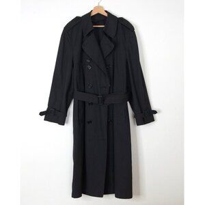 Vintage London Fog Oversized Long Trench Coat Black Large